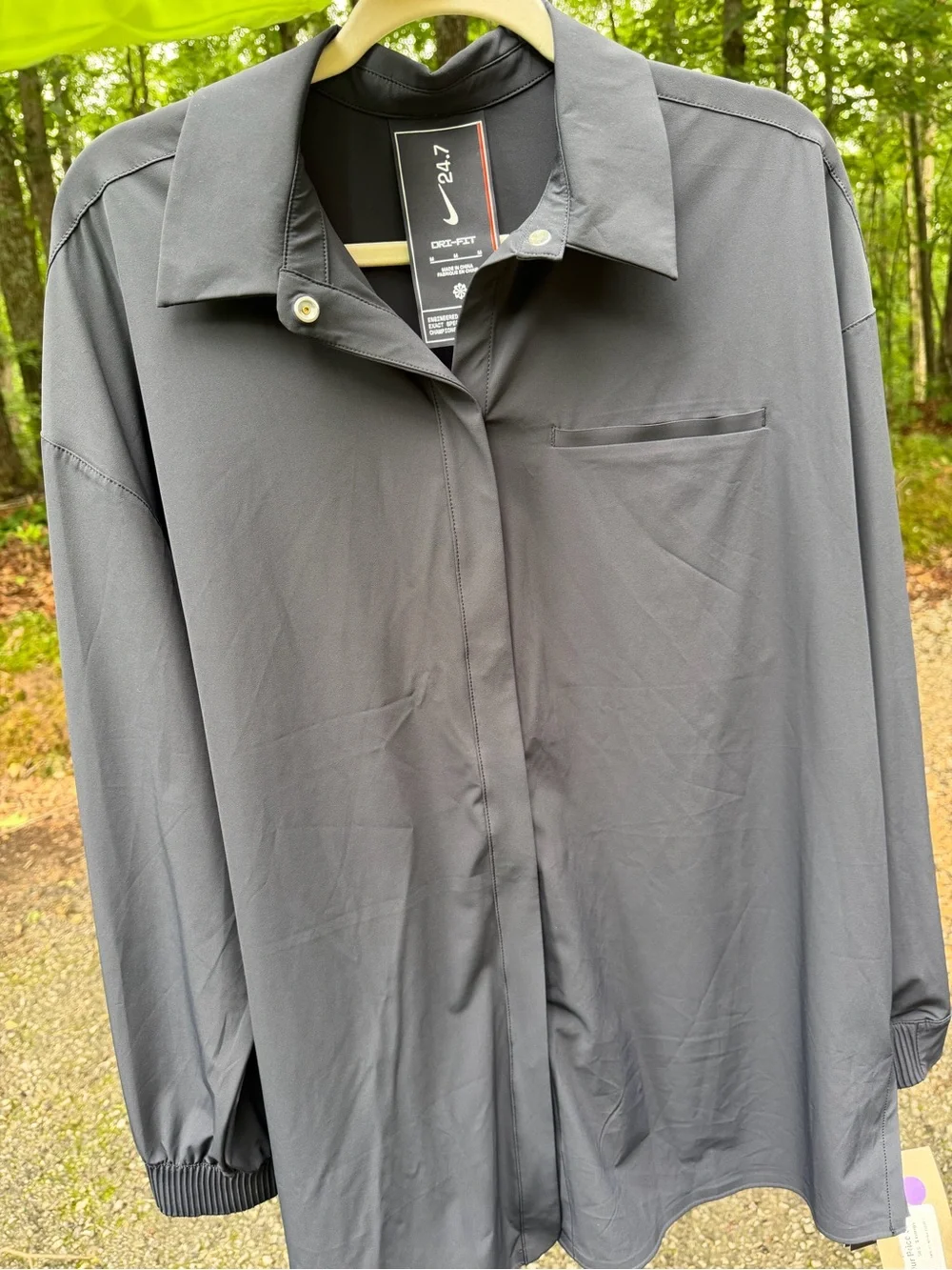 Womens Black Lightweight Button-Front Jacket